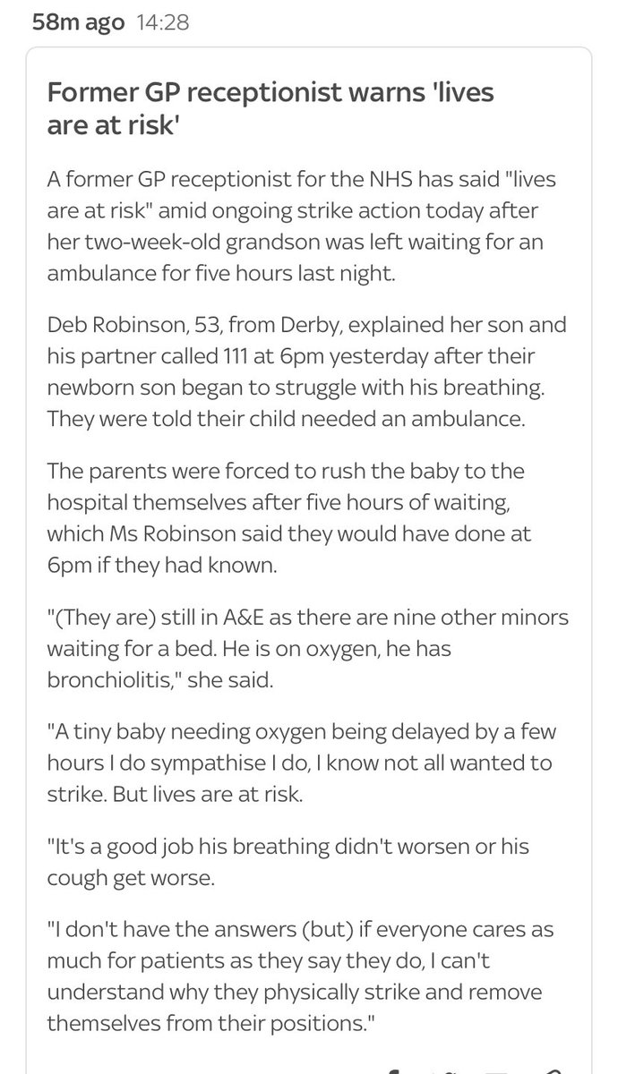 Some people really don’t get the purpose of strikes. This incident occurred before the #ambulancestrike today which reflects the state the service is in any why the staff are striking. <a href="/SkyNews/">Sky News</a> a really own goal with that story!
