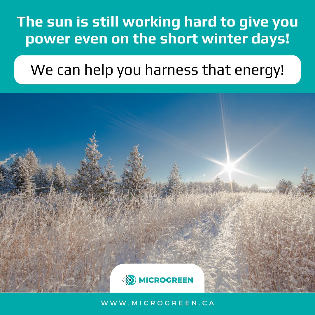 🌅Don’t let the sun’s solar energy go to waste - get a Microgreen solar solution today! We have solar panels that would be perfect to power your cabin or even your entire house.

microgreen.ca/solar-panels-o…