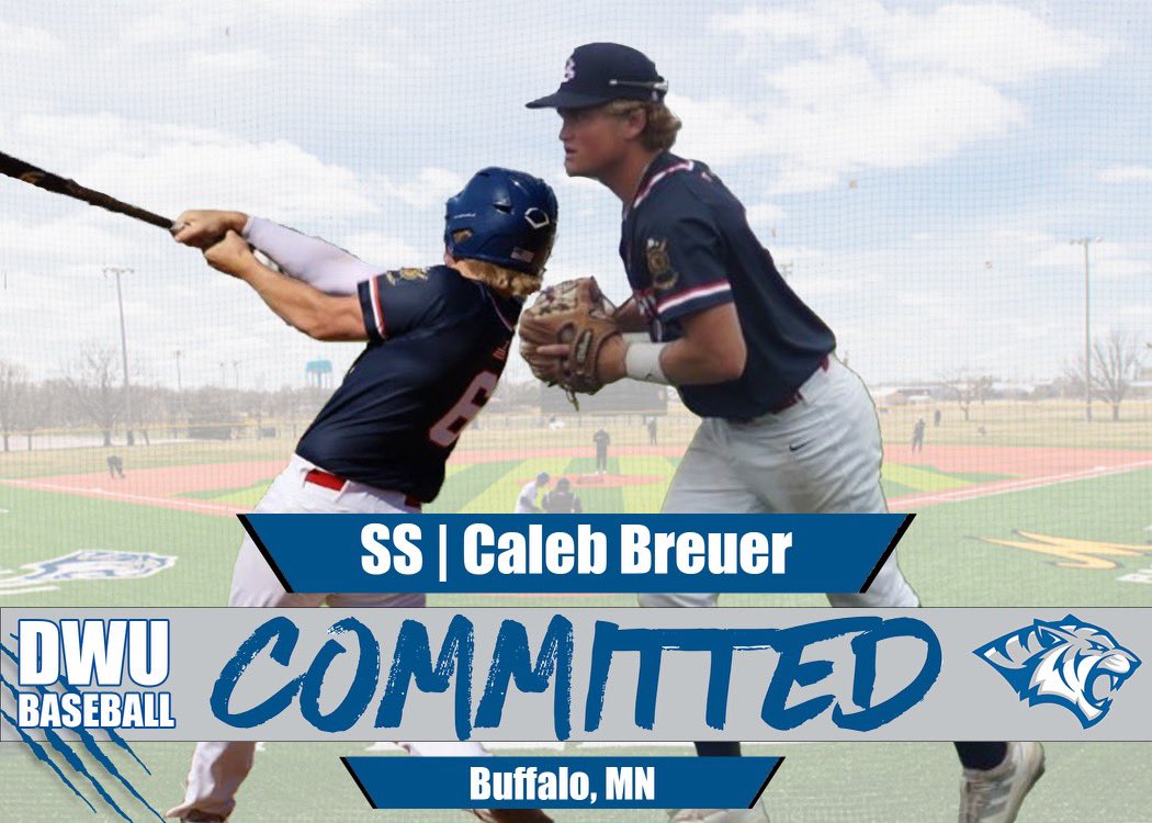 Caleb Breuer (@calebbreuer) on Twitter photo Super blessed and excited to announce my commitment to Dakota Wesleyan University. Huge thanks to my family and coaches! <a href="/DWUBaseball/">DWU Baseball</a> Super blessed and excited to announce my commitment to Dakota Wesleyan University. Huge thanks to my family and coaches! <a href="/DWUBaseball/">DWU Baseball</a>