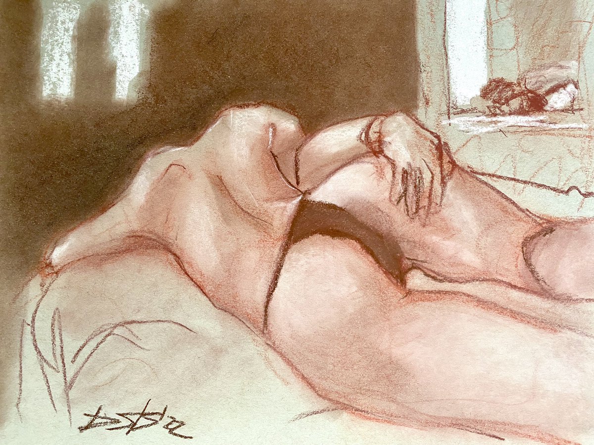 ArteDaSantiago's tweet photo. Sketch from Colombian online session- Bocetos de sesión colombiana. (@dibuje_modelo ) | pastel pencils, 2022
.
#nude #nudesession
#desnudo #conte #sanguine #contecrayon #figuredrawing
#figurahumana
#sketches #bocetos
#dibujo #drawing
#nudeart #nudedraw #artisticnude https://t.co/JKCy5NZ7Wb