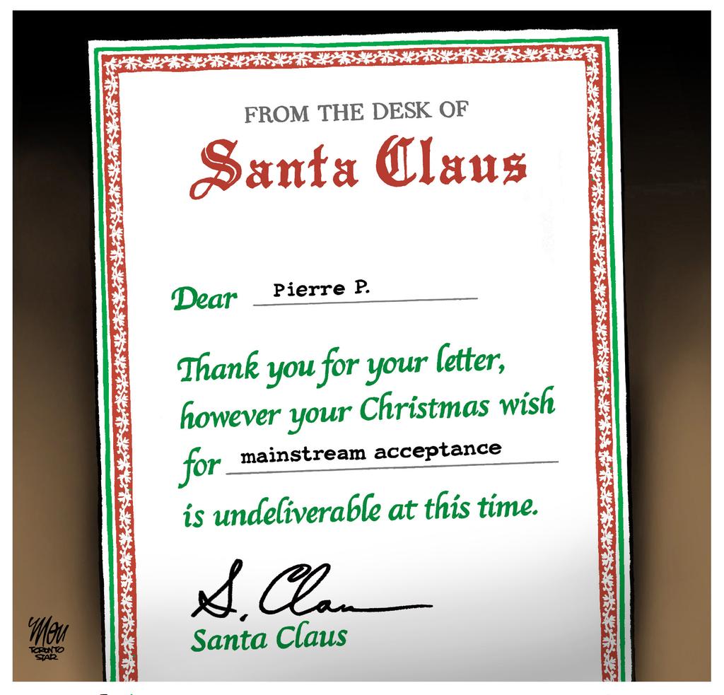 TheoMoudakis's tweet photo. Please enjoy my #SantaClaus cartoon for Thursday's @TorontoStar #cdnpoli https://t.co/ciW8wckU6B