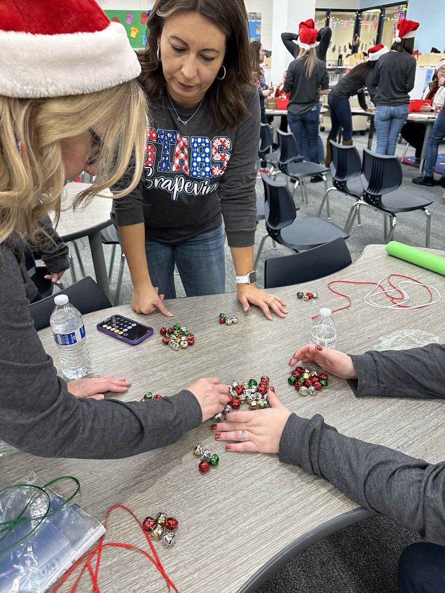 PreK team pooling our hard earned jingle bells for an hour lunch together! Thanks for all the December fun <a href="/GESHale/">Nancy Hale</a>! #gesshineon <a href="/EarlyGcisd/">GCISD EARLY CHILDHOOD</a>