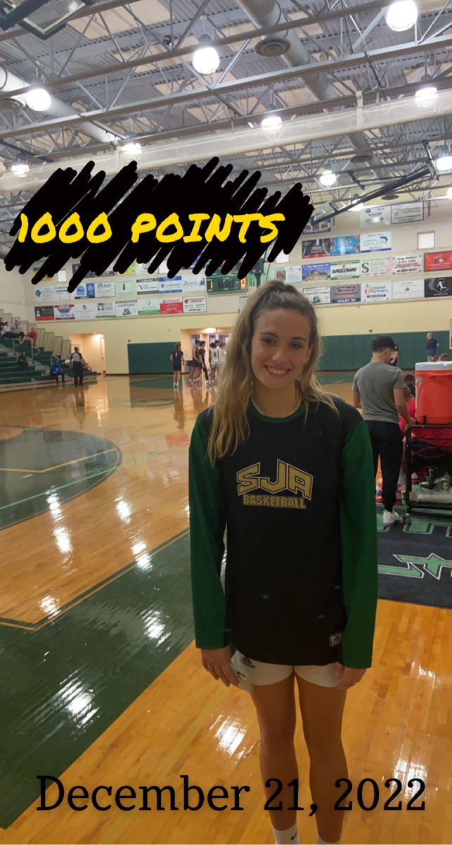 katcramer20's tweet photo. Congrats @kellycramerr11 on scoring her 1000th career point tonight with a double double! 13 points 11 rebounds. Go Flashes! Junior ‘24 @CFreemanJAX @girls_sja @SJAFlashesBball https://t.co/VgzkUhvpUi