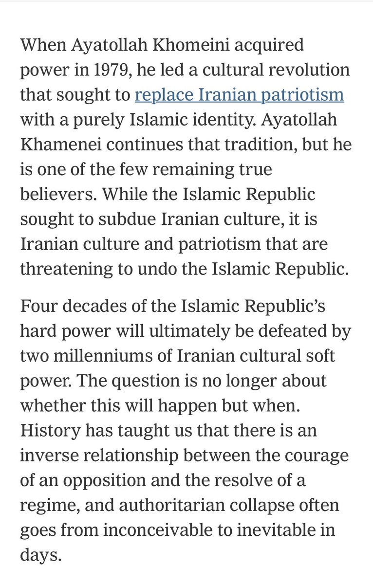 Tonight is Shabeh Yalda, the ancient Persian cultural celebration of the longest night of the year. An excerpt of my recent <a href="/nytopinion/">New York Times Opinion</a> on why the darkness of Iran’s 43-year theocracy will eventually be defeated by the light of its 2500-year culture. nytimes.com/2022/12/12/opi…