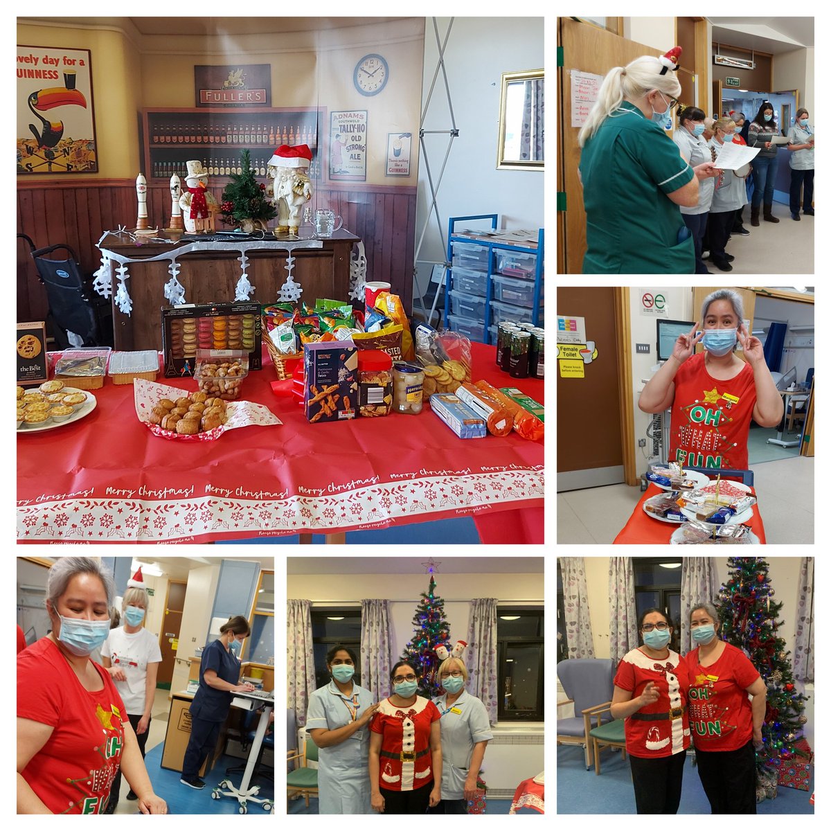 Christmas on Snibston Stroke Unit. Nibbles, goodies, and a staff sing song. Patients loved it, as did the staff and visitors.@LPTnhs @sadiehall74 @MarigoldVV @tinpack02 #oneteamonegoal #positiverehab