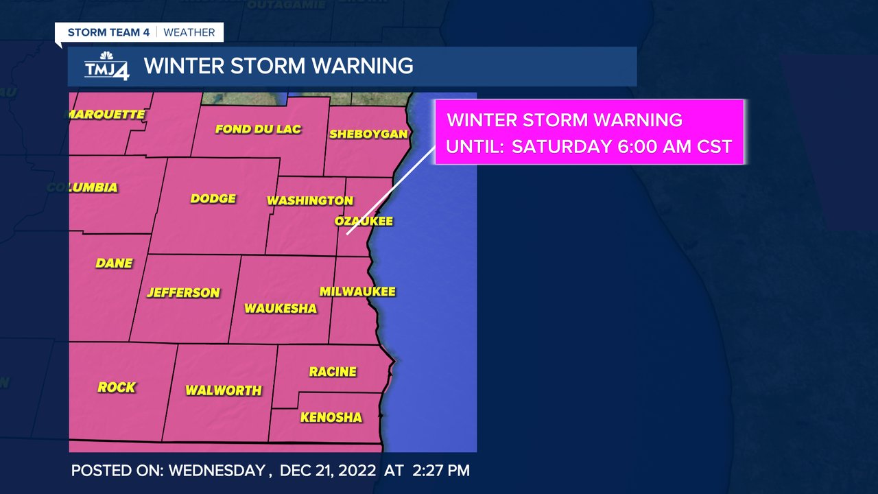 TMJ4 News on Twitter: "A #WinterStormWarning has been issued for the