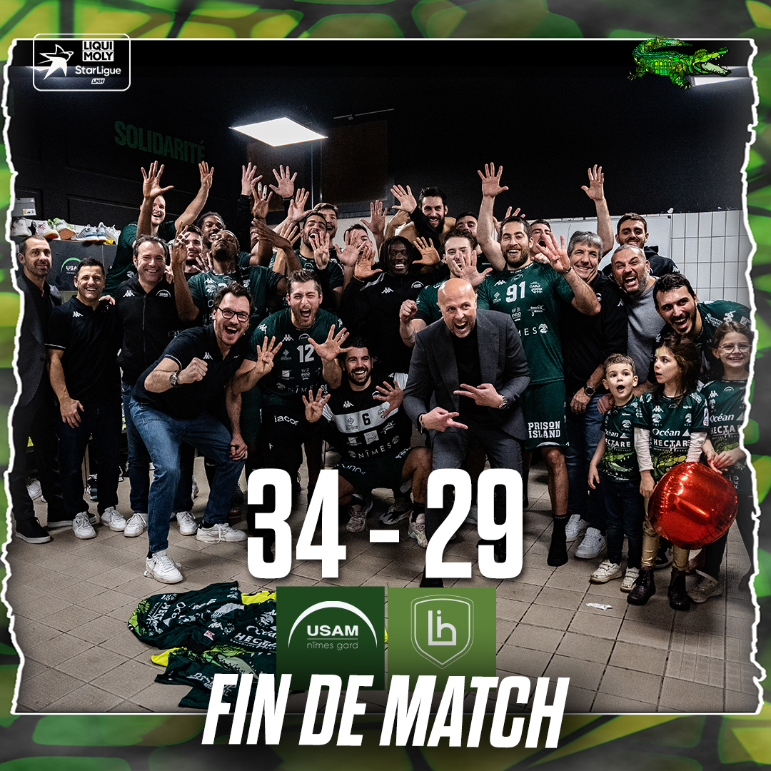 ⏱ 𝟼𝟶’ : VICTOIRE 34- 29! 🏁

Finir 2022 par une victoire tous ensemble, c’était le feu ! 🔥

On se retrouve en 2023, passez tous de bonnes fêtes  ! 💚
#IciCestLeParnasseInfernal  
#USAM #NÎMES #GARD