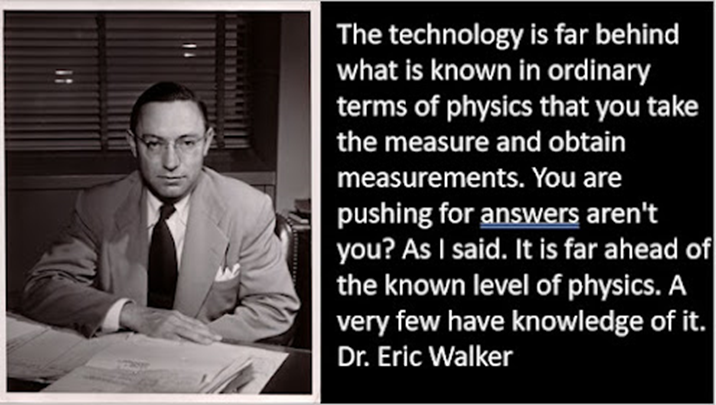 GrantCameron's tweet photo. Dr. Eric Walker was Chairman of Institute for Defense Analysis and President at Penn State. He was talking about UFO technology.
#ufotwitter #ericwalker #telepathy #esp #physics https://t.co/6PB6skqF2i