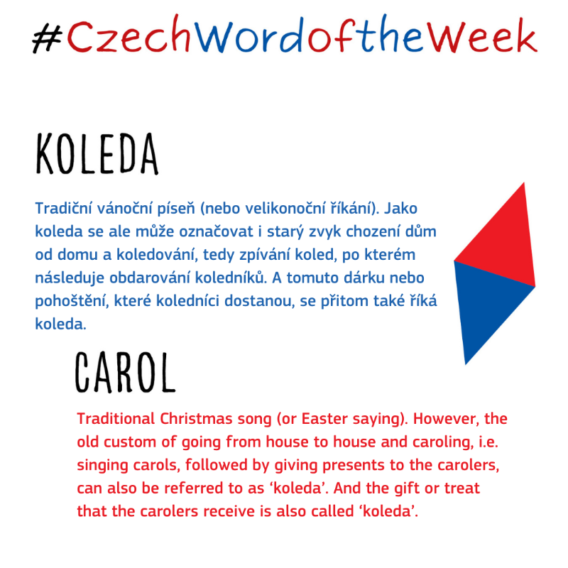EUInterpreters's tweet photo. 🔔 #Koleda is the next word of our #CzechWordOfTheWeek series.
🎄‘Koleda’ also refers to the act of singing carols while going around the house, or the actual gift for singing these songs.
Join us each week to learn a new word in Czech! 🇨🇿
#CZPRES
@czechiaineu
@EU2022_CZ