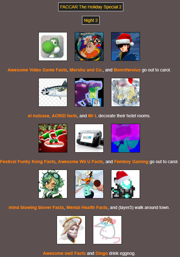 TrinityO5_'s tweet photo. On night 2 @DanteWacky takes out @superniceguy55, and @BowserFurry eliminates @olantrin! #FACCAR https://t.co/4Fe9xBgSe7