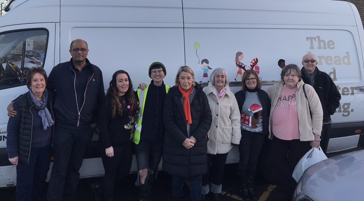KeeleyMP's tweet photo. Great to be with our wonderful SFinMP volunteers and the wonderful Imogen from @TeamTBBT packing &amp; distributing food for Christmas week at @BartonMossCPS today. 
We packed more than 120 sets of food &amp; thanks to Julie Larkinson &amp; @marksandspencer Bolton for the children’s gifts https://t.co/PWo9NEUS4z