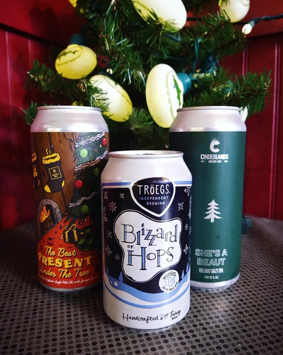 Bestbrewdeli's tweet photo. This evening for our weekly free sampling, we are featuring holiday beers!
.
@arboretumtrail "Best Present Under The Tree"
@TroegsBeer "Blizzard of Hops"
@cinderlandsbeer "She's a Beaut"
.
6-8pm and guess what?... It's FREE! #drinklocalpgh #freebeer #beersampling https://t.co/oxUCW7fiCe