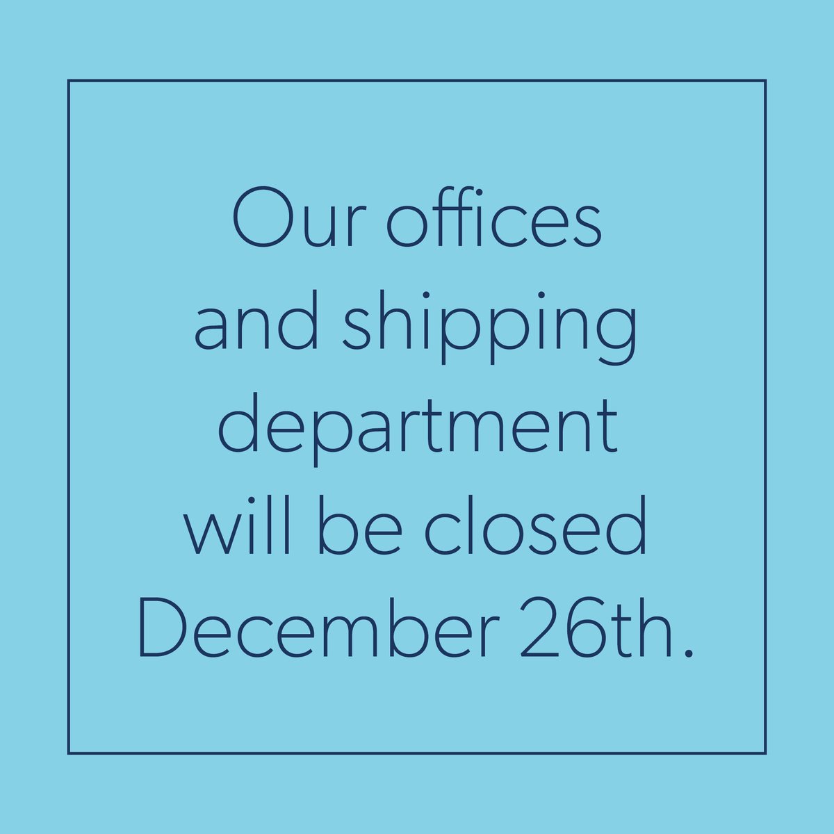 HighlandMetals's tweet photo. Our offices and shipping department will be closed on Monday, December 26th.
Please consider this when placing your orders. https://t.co/fnhKlGTgdb