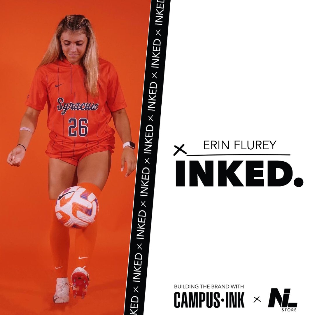 CuseNILStore's tweet photo. JUST IN: Erin Flurey of @CuseWSOC is selling officially licensed merch with the @nil_store family. 

Merch coming soon! https://t.co/AjWYfXo6OL