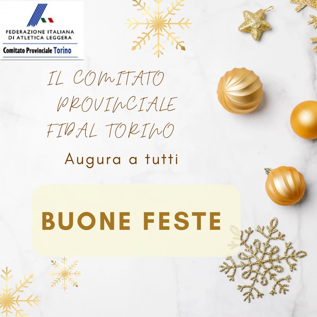 FidalTorino's tweet photo. Il Comitato Provinciale Fidal Torino augura a tutti Buone Feste.

Ricordiamo che il Comitato resterà chiuso dal 24/12 al 2 gennaio 2023 https://t.co/Q6y6OI5jzG