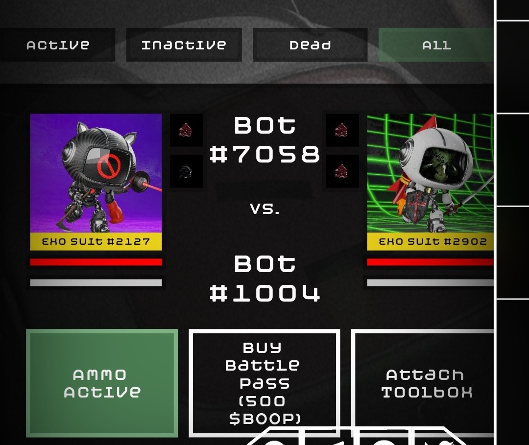 beepcuriousNFT's tweet photo. New battle & up against @bayc1945 AGAIN! You kindly used a battle pass last night for which I am so grateful.
You have many botz in the fight. I only have Ernie. Help keep my dream alive and #SaveErnie. He only wants to Survive to Save @AliceBeeps ๐โค
@BeepBoopBotz
#BeepBoop https://t.co/sziH06hlpx