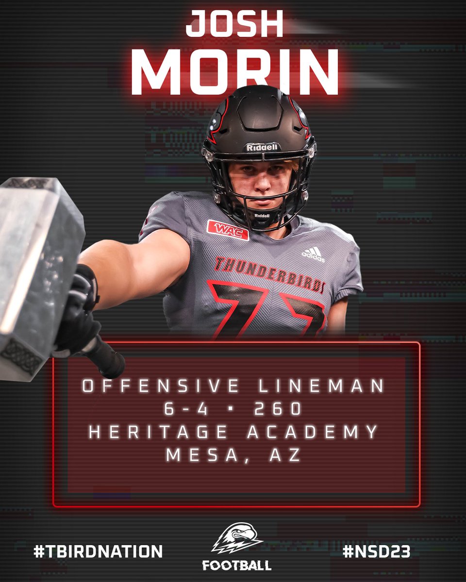 SUUFB_'s tweet photo. Welcome, @Josh_morin88 

⚡️Arizona All-State Offensive Line

#FocusFightFinish x #TBirdNation https://t.co/HoGOOOWPyM