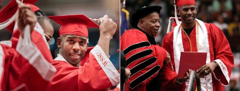 For Those Of You Who Don’t Know…. Mr Chris “Point God” Paul Star Player For Phoenix Suns FINISHED WHAT HE STARTED….. Went Back To College And Graduated Got His Degree! Can’t NEVER EVER GIVE UP! #PursueYourDreams