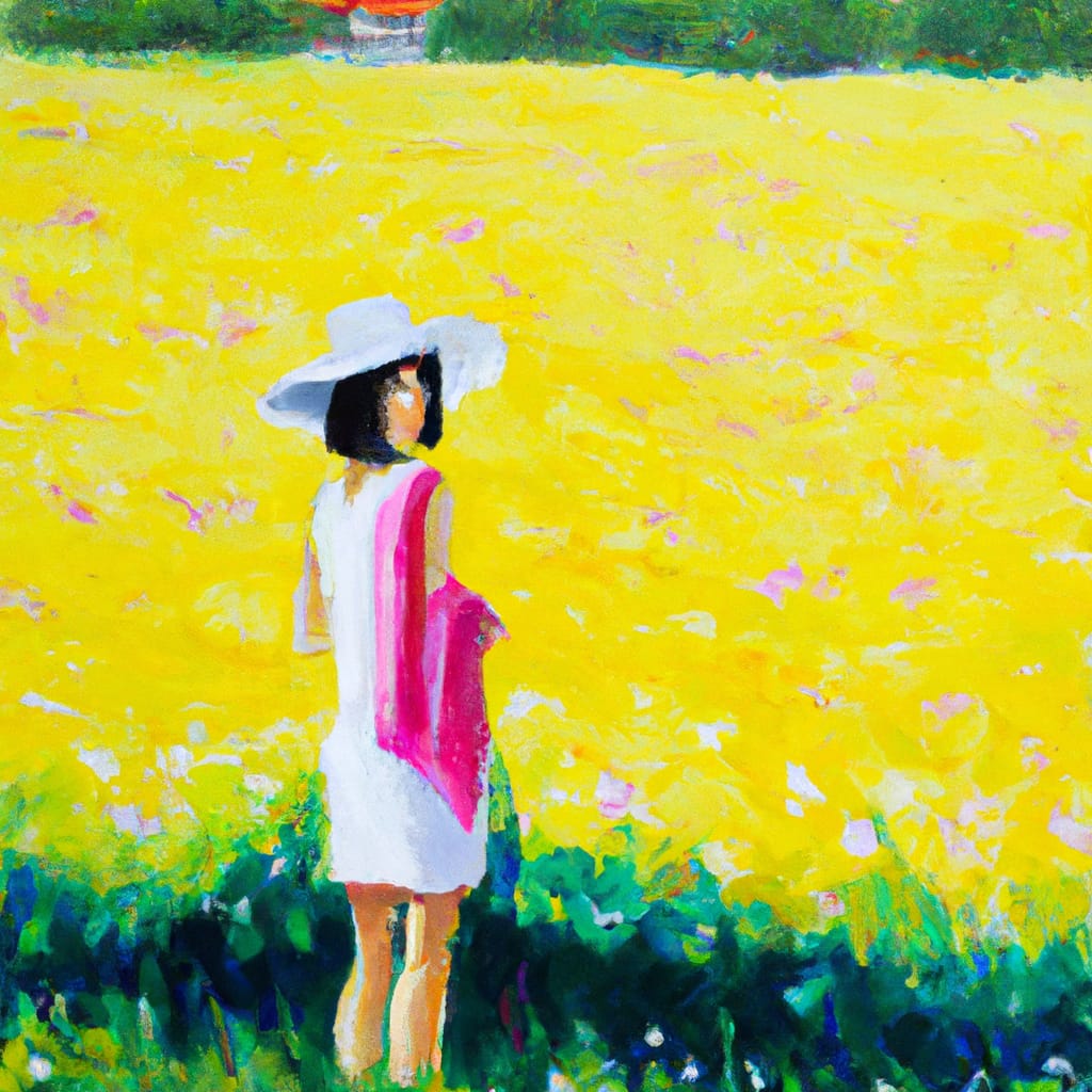 A woman in a flower field in oil painting "A woman in a flower field in oil painting - made with <a href="/NightCafeStudio/">NightCafe Studio</a> %0D%0A%0D%0Ahttps://creator.nightcafe.studio/creation/507JanSzy1ZjCLxNgz37%0D%0A%0D%0A#aiart #nightcafe #digitalart creator.nightcafe.studio/creation/507Ja…