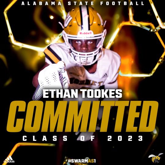 EthanTookes's tweet photo. I AM SWAC🐝 #committed @CoachJames44 @CoachLou15 @erob50 @BamaStateFB https://t.co/8MLcZRl5i6