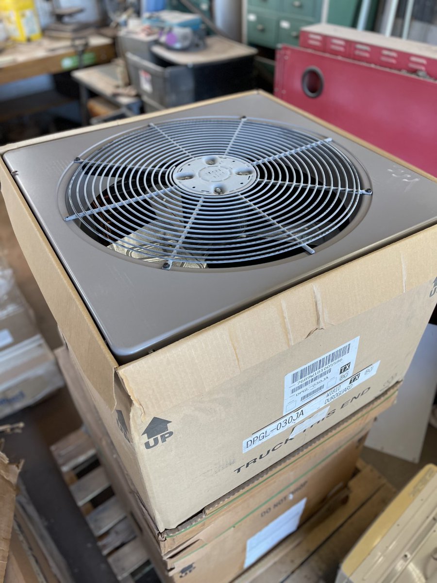 BuildingValue's tweet image. NEW! DUROGUARD HEAT PUMP/AC UNITS
. We currently have the following Duroguard heat pump/AC units available: One 2.5-ton, 14 SEER Duroguard model DPHM-030JA (brand new in the box). $900. and two 2.5-ton, 13 SEER Duroguard model DPGL-030JA (brand new in the box). $800 each.