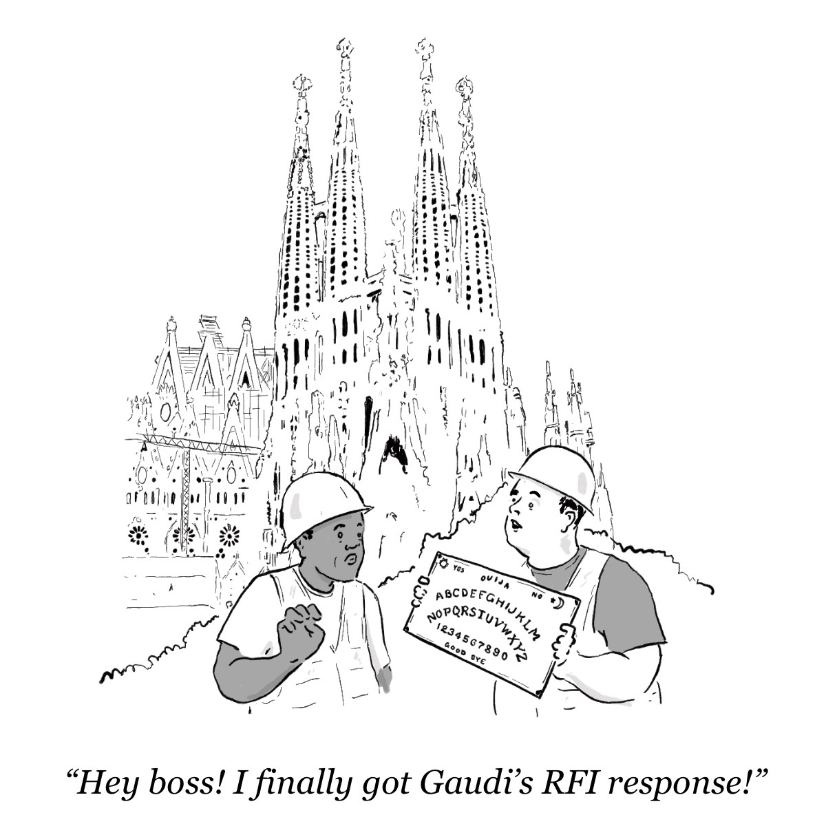 ADSK_Construct's tweet image. Miscommunications shouldn&apos;t take a lifetime to resolve. 

Share your #ConstructionMishaps below for the chance to see your story influence the final illustration from @EmilyFlake!  

To see more, visit: autode.sk/3rTiJkg.

#AutodeskForConstruction