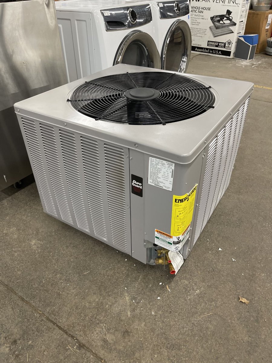 BuildingValue's tweet image. NEW! DUROGUARD HEAT PUMP/AC UNITS
. We currently have the following Duroguard heat pump/AC units available: One 2.5-ton, 14 SEER Duroguard model DPHM-030JA (brand new in the box). $900. and two 2.5-ton, 13 SEER Duroguard model DPGL-030JA (brand new in the box). $800 each.
