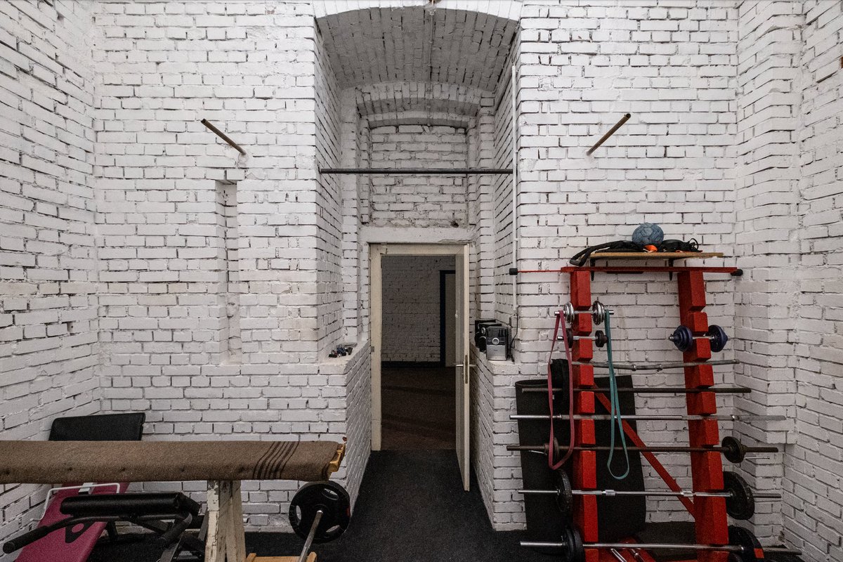 doinggeography's tweet photo. @GrimArtGroup Some of my favourite photographs are these: In the planned SS guardhouse in the #CongressHall #Kongresshalle on the #NaziPartyRallyGrounds, a canoe club has set up a clubhouse, workshop, gym, etc. #urbanexploration #photography by @doinggeography https://t.co/Fu2wCUruyn