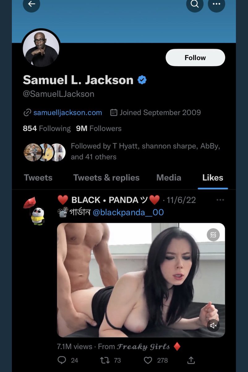 CodeRED_tv's tweet photo. They caught Samuel L. Jackson liking porn 😂 https://t.co/Zih4kkFmvy