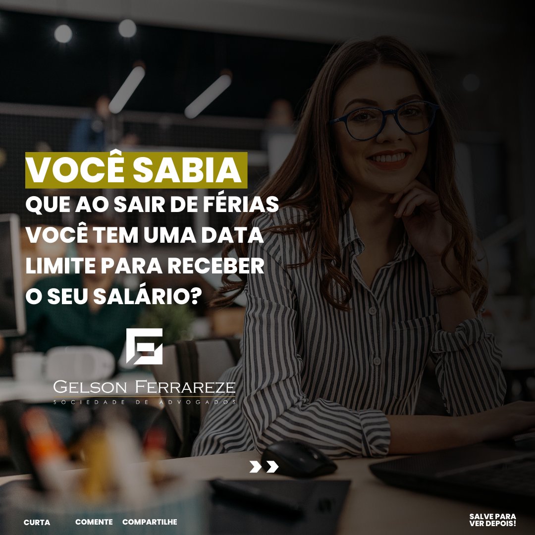 gfsaadv's tweet photo. FIQUE ATENTO AO RECEBIMENTO DO SEU DINHEIRO
.
Em período de fim e início de ano, muitos colaboradores saem de férias. É importante saber que a empresa deve efetuar o pagamento em até 2 DIAS ÚTEIS. Veja o conteúdo que preparamos.
.
#GFSA #Direitotrabalhista #Advocacia #Direito https://t.co/rO58WQvPbm