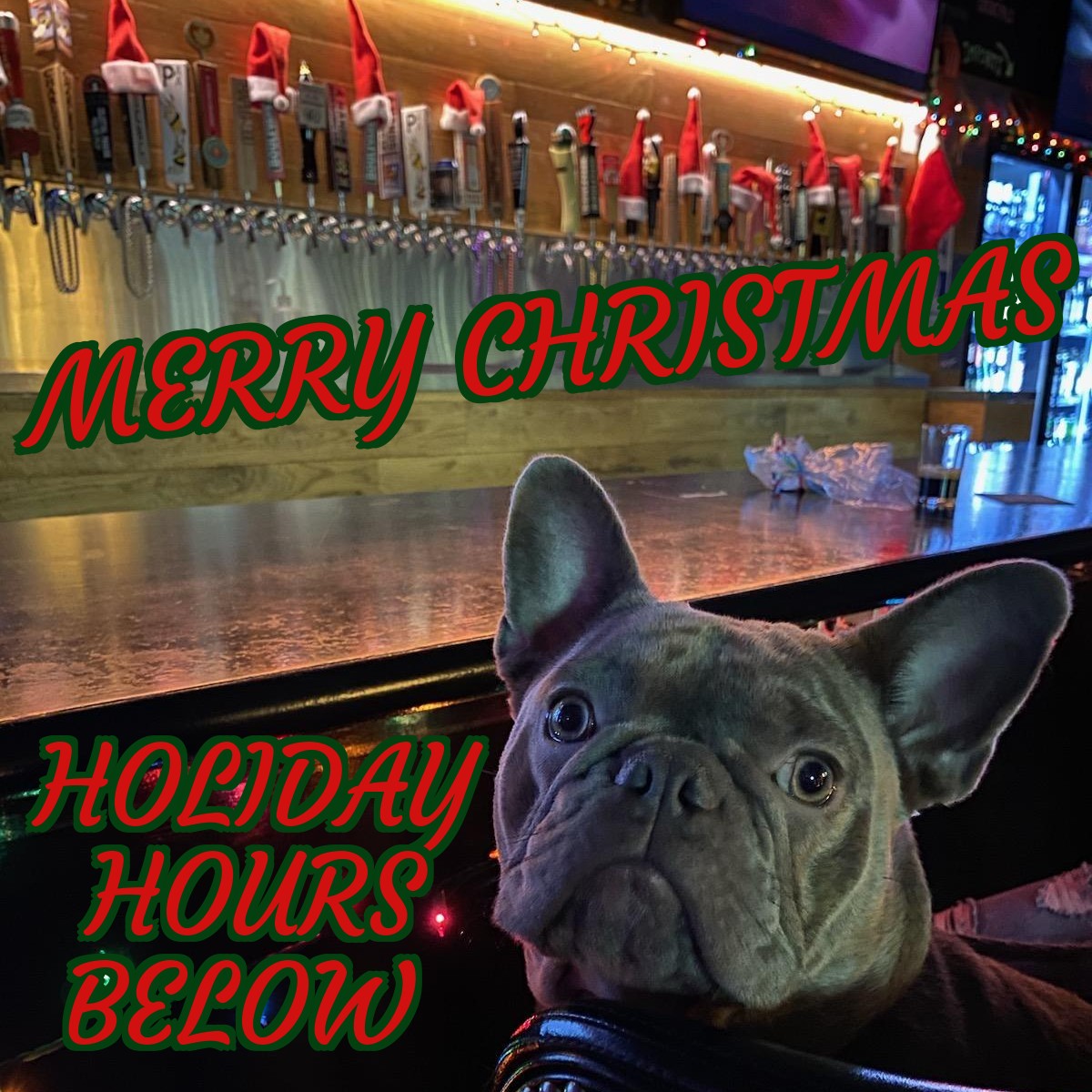 We're here for you this holiday season!🎄🎅✡️
Christmas Eve: 11am - TBD (check back) 
Christmas Day: Closed
12/26 - 12/30: 1pm - 1am
New Year's Eve: 11am - 1am
New Year's Day: 11am - midnight
#openchristmaseve #happyholidays #merrychristmas #NYE