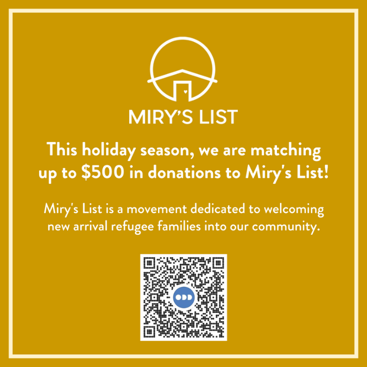 OneDownDog's tweet photo. We're asking for your help in welcoming refugee families into the community by donating to our friends at Miry’s List! 🙏 And we'll MATCH your donations up to $500!⁠

Scan the QR code to venmo us with the note "Miry's List" or drop off a cash donation in-studio! https://t.co/CmUjm1bHYg