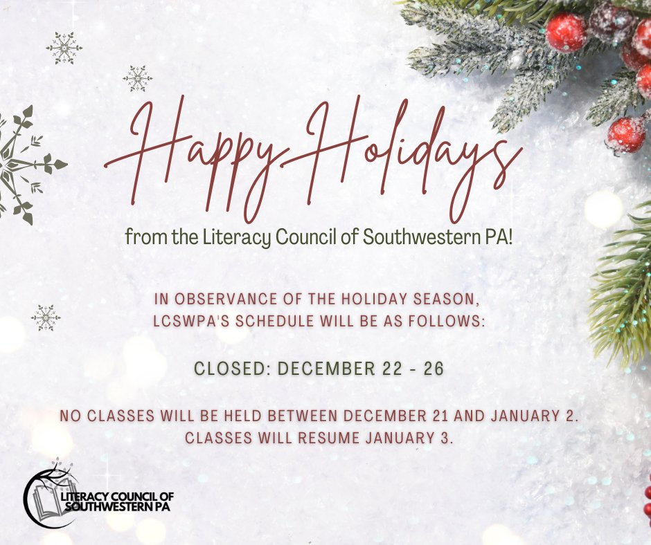 Wishing you a safe and happy holiday season!