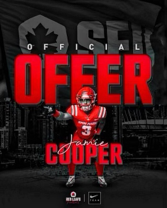 After a great conversation with <a href="/CoachRigell/">Mike J.Rigell</a> I am happy to announce that I have been given a scholarship offer to #reptheleaf in the NCAA with <a href="/SFUFootball/">SFU Football</a>