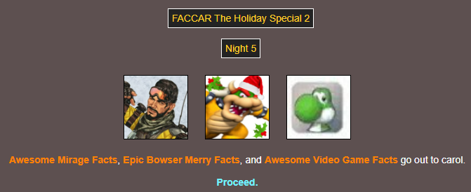 TrinityO5_'s tweet photo. Night 5...
The final contenders celebrate possibly their last night not trying to eliminate each other, but celebrating the holiday and caroling. #FACCAR https://t.co/SbTJFaIcQ1