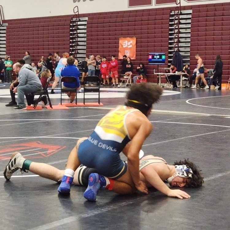 CCPSCCHS's tweet photo. Our wrestling team is at Rock Ridge Invitational today. AJ makes the finals, Sebastian goes for 3rd and Jason goes for 5th! We are currently sitting at 19th out of 41 teams with only bringing 8 wrestlers! #BDP #BetterEveryDay #DevilStyle https://t.co/Xj05pbhHTn