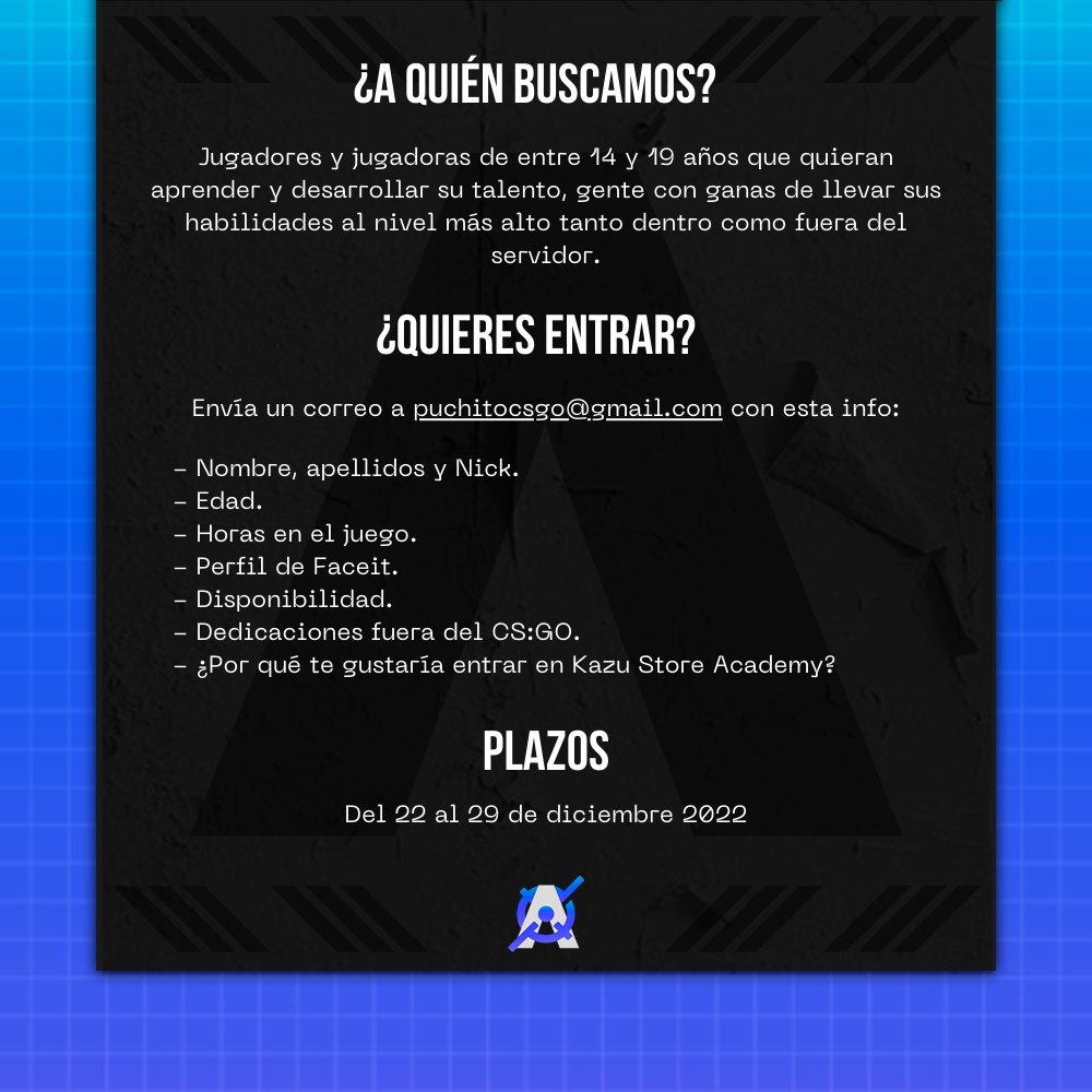 👀 ¡Corre y apúntate antes de que acabe el plazo! Revisaremos cada una de las solicitudes.

La cuenta atrás empieza mañana.

💙 ¡Te esperamos! 💙