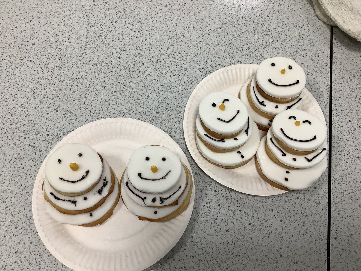 Some more festive treats from the HFT class Maisie and Jodie made a great job of the snowman biscuits.