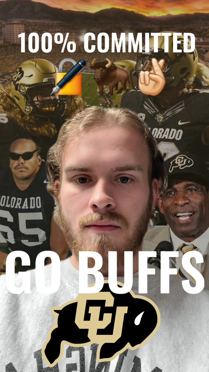 After a long discussion with my family I'm excited to announce I am 100% committed to <a href="/CUBuffsFootball/">Colorado Buffaloes Football</a> <a href="/CUBuffs/">Colorado Buffaloes</a> with one year of eligibility

Let's get after it <a href="/DeionSanders/">COACH PRIME</a> 

Can't get more committed than this

Please respect my decision #SigningDay #NSD