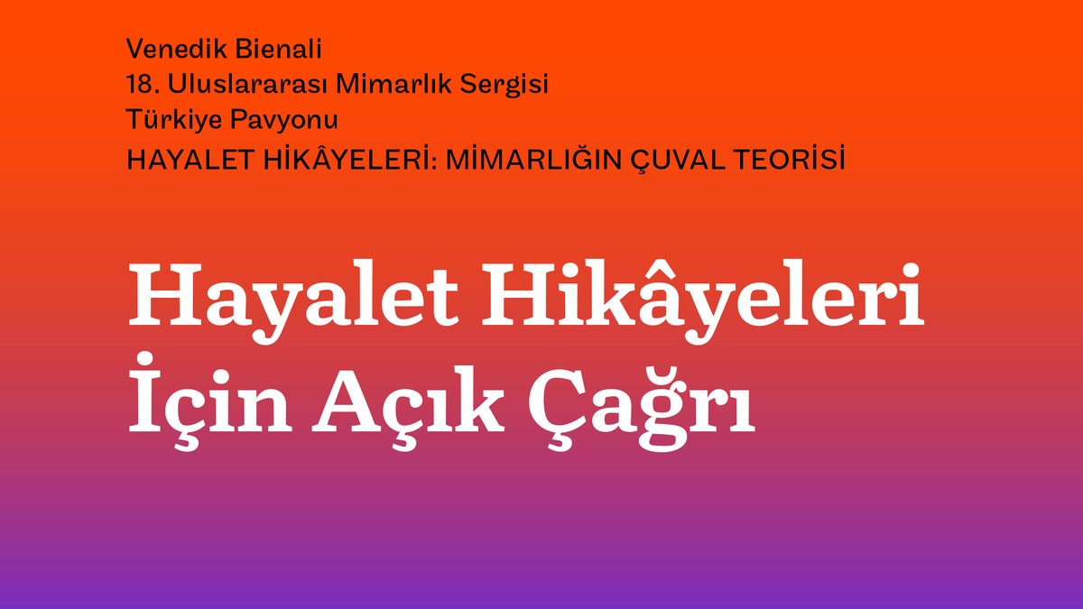 esenkarol's tweet photo. #hayaletavcıları2023
#BiennaleArchitettura2023
#TürkiyePavyonu
Küratörlüğü Sevince Bayrak ve Oral Göktaş [@soistanbul] tarafından yapılan Hayalet Hikâyeleri: Mimarlığın Çuval Teorisi için açık çağrı metni yayında: https://t.co/YzS2ZTQD6a https://t.co/ME5X9JH2kH