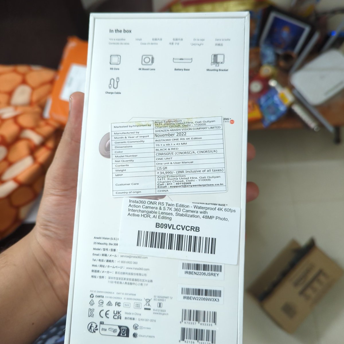 pgupta301's tweet photo. @amazonIN I ordered insta 360 twin Edition(44k) and either you/seller is scamming the buyers by providing an inferior 4k edition(33k)
You guys are cancelling my replace request and not giving me any resolution even though it's a clear case of scam! Two different labels! https://t.co/ozKHKHkO4w
