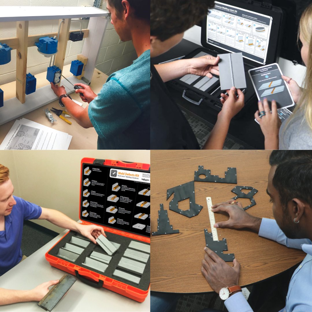 RealityworksInc's tweet photo. Hands-on practice? Check. Comprehensive lessons? Check. Career Exploration? Check. Trade skills are in demand and so are these training kits: https://t.co/kidMEg7HBU
#skilledtrades #Electricalwiring #weldingjoints #weldingdefects #measurementmath https://t.co/chYXyZGZ9M