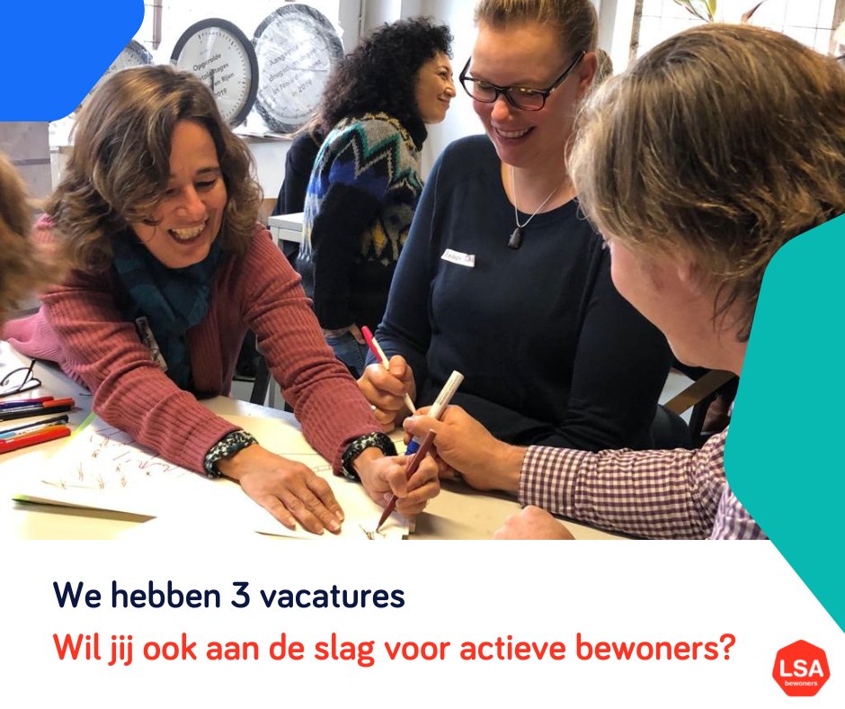 We zijn op zoek naar 3  nieuwe collega's! 
lsabewoners.nl/vacatures/ 

Kom werken bij LSAbewoners, dé organisatie van bewonersinitiatieven en collectieven in wijken en buurten. #vacature
We kijken uit naar jullie reacties. Delen wordt erg gewaardeerd!