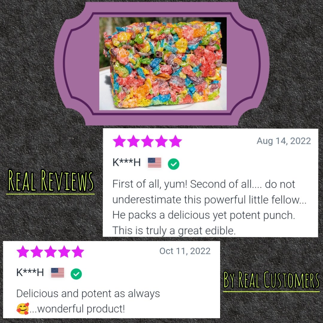 __wellfedwolf__'s tweet photo. Real reviews from real customers 📝

Product: 80mg Rainbow Square 🌈

💻 website: https://t.co/PqgKl5XhCk

#hemp #delta9 #cbd #baked #edibles #marshmallow #smallbiz #family #reviews #ecommerce #treats #mentalhealth #cannabis https://t.co/IYXBqobHlf