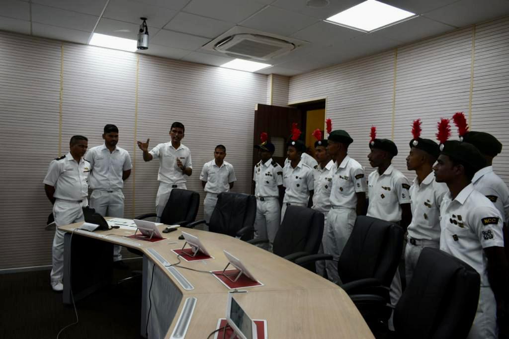 AN_Command's tweet photo. #NCC #PortBlair cadets visited Naval Communication Centre wherein they were familiarised with latest trends in communication technology. 
A #CyberSecurity and social media awareness lecture was also conducted to encourage adoption of #CyberHygiene.
@HQ_DG_NCC
@indiannavy https://t.co/bh4C3EvlKU