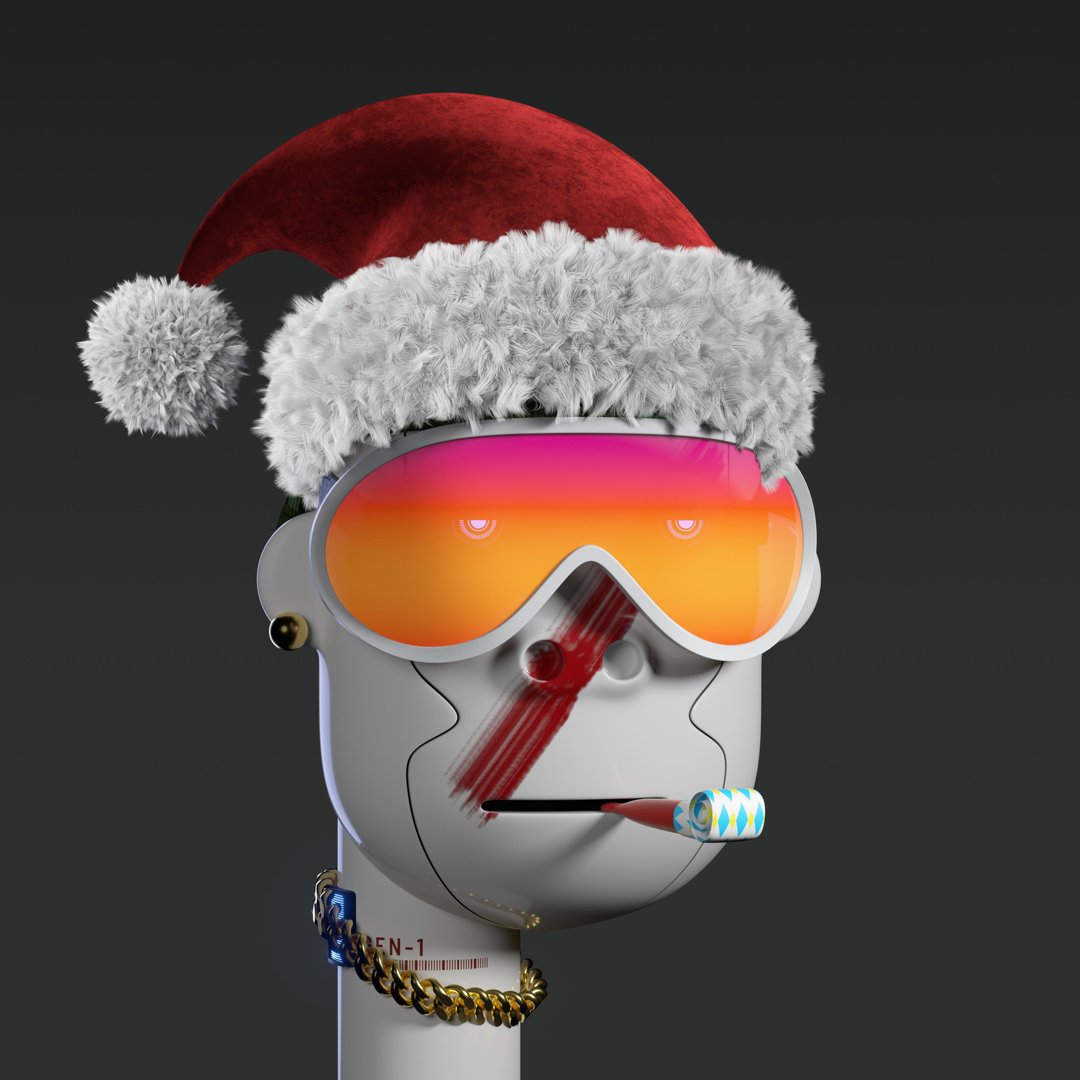 noidoverlay's tweet photo. @TheHumanoidsNFT Santa Hat Applied! https://t.co/pYRXJa2jVc
