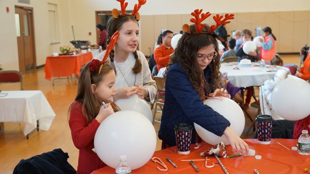 StCathTrumbull's tweet photo. St. Catherine’s first-ever Gingerbread Bash was a resounding success! The room was festive &amp; the energy high. Kids built gingerbread nativities, which they filled with the Holy Family, animals, shepherds, angels, wise men. Everyone learned why Jesus is truly the sweetest gift! https://t.co/hN8uCf4Cny