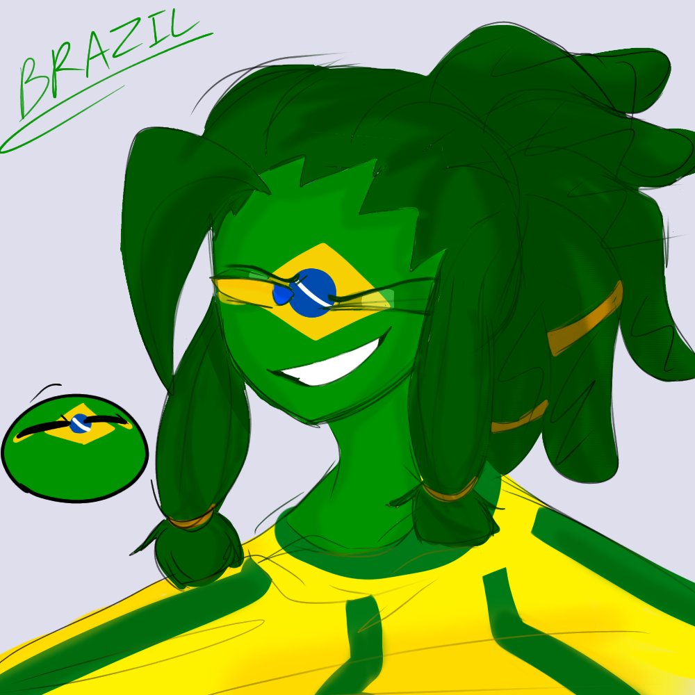 🪴Magnolia ☕️Comissões Abertas☕️🪴 on X: >here ya going brasil or brazil # CountryHumans #countryhumanbrazil #myart #idk / X