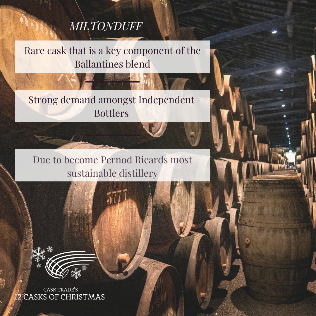 CaskLtd's tweet photo. Day 10 of 12 of our celebrations! 🎄🥃

We are lucky to hold Miltonduff casks on our stocklist. You can learn more about our casks by following the link below.

https://t.co/2lCv9FaiZm

#12DaysOfChristmas #12CaskOfChristmas https://t.co/jjpmNuaNak