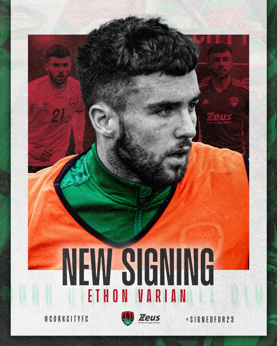 𝗕𝗥𝗘𝗔𝗞𝗜𝗡𝗚 📰 We are delighted to announce the signing of Ethon Varian! ✍🏼 Welcome to City, Ethon! 🤝 corkcityfc.ie/home/2022/12/2… #CCFC84 | @zeus_packaging